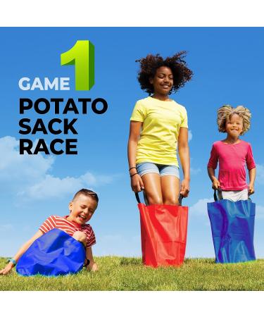 Outdoor Party Games for Kids | Potato Sack, Egg & Spoon, 3-Legged Relay Race | BBQ, Easter, Birthday Party Ages 3-6 - Buy Online on GoSupps.com