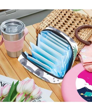 Sanitary Napkin Storage Bag Menstrual Cup Pouch Girls Travel Large Capacit Makeup Sanitary Pads Organizer Koala Palm Leaves Multi-colored 10 - Buy Online on GoSupps.com