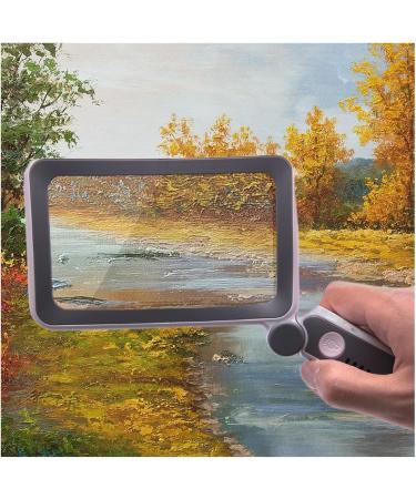 Handheld Magnifiers 10LED Lights Folding Optical Lens Magnifier 4X Lighted Magnifying Glass with Power Display for Reading Books - Buy Online on GoSupps.com