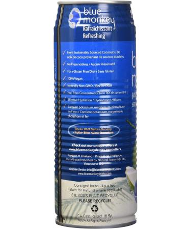 Blue Monkey 100% Coconut Water NFC (12pk) 12 Count - Buy Online on GoSupps.com