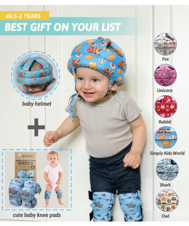 Baby Head Protector Helmet for Crawling & Walking | Infant Safety Headguard with Soft Cushion | Toddler Helmets for 6-12 Months and 1-2 Years Old | Unicorn Design - Buy Online on GoSupps.com
