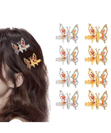 Kavya Hair Clips Women Butterfly Hair Clips Vintage Hair Clips Metal Hair Clips Headdress for Girls (Multi-Colored-B)