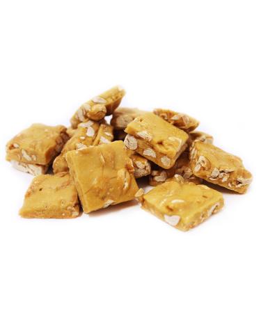 Gourmet Peanut Brittle by Its Delish, 2 lbs Bulk Bag | Handmade Old-Fashioned Style | Beautiful & Delicious Square Cut Pieces of Peanuts Brittle Candy | Vegan, Non-Dairy, Kosher