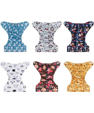Alva Baby Reusable Washable Diapers | 6 Pack + 12 Inserts - Eco-Friendly & Durable - Buy Online on GoSupps.com