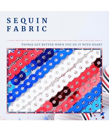 Lanmerry Knotted Headband for Women's Hair 4th of July Hair Accessories Thick Headbands Sequins Kids Headbands Hair Bands Sparkly Headbands Girls Fashion Gifts 0-Red White Blue - Buy Online on GoSupps.com