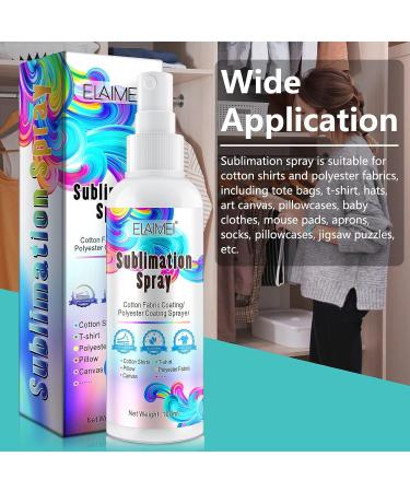 2x100ml Sublimation Spray for Fabric | Polyester/Cotton | Carton, Tote Bags, Pillows, Mugs, Canvas | Quick Dry, High Gloss Finish | Vibrant Colors - 2pcs - Buy Online on GoSupps.com