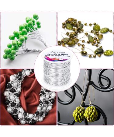 Anezus 18 Gauge Silver Jewelry Wire for Jewelry Making - Tarnish Resistant Craft Wire for Supplies and Crafting - Buy Online on GoSupps.com