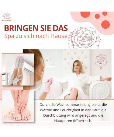 Kosmetex Rose Pink Paraffin Bath for Hands & Feet - 10x 500ml Heating Wax Block for Warmer - Buy Online on GoSupps.com