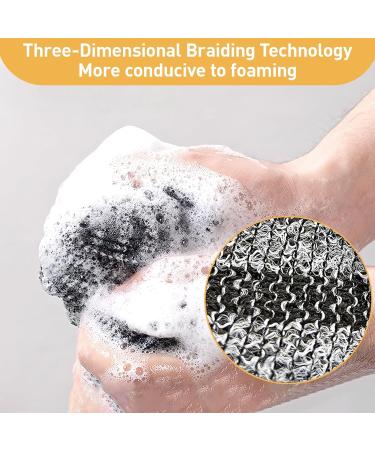 Extra Long Exfoliating Body Scrubber Towel for Effective Dead Skin Removal - Bath Loofah with Special Texture for Fluffy Foam Lather - Buy Online on GoSupps.com