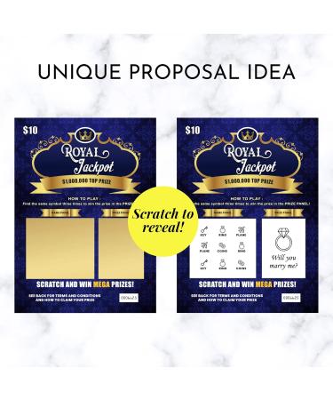 Unique Will You Marry Me Proposal Scratch Off Cards | Fun Lottery Ticket Idea for Weddings - Buy Online on GoSupps.com