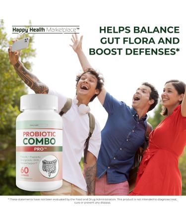 Probiotic Combo Pro - Our Best Probiotic Prebiotic Combo & Best Prebiotics and Probiotics For Diverticulosis - 40 Billion Cfu Probiotics Vitamin D Zinc Fiber Diverticulosis Supplement - Buy Online on GoSupps.com