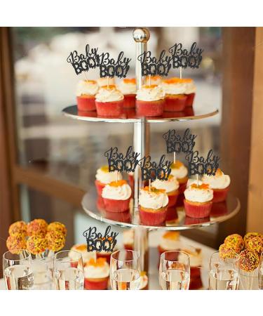 24 Pack Halloween Cupcake Toppers Glitter Baby Boo Cake Picks Little Boo Cake Decoration for Happy Halloween Theme Baby Shower Birthday Party Cake Decorations Supplies Black 18 - Buy Online on GoSupps.com