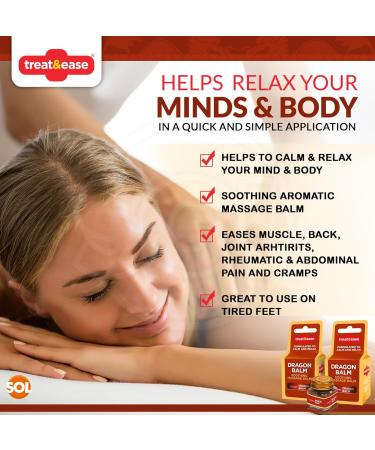 SOL 2pk Dragon Balm 60g Tiger Red Heat Rub for Pain Relief - Muscle & Headache Balm Cream - Back Pain, Neck & Shoulder Rub - Oriental Balm + Sticker - Buy Online on GoSupps.com