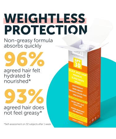 RHRI - Premium Scalp and Hair mineral Sunscreen Spray - SPF30 - Prevents Color Fade and Dryness - 4 oz 120 ml - Buy Online on GoSupps.com
