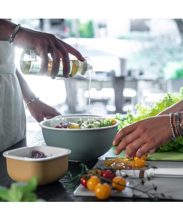 Guzzini Re-Generation Round Bowl with Lid 20 x 20 x H 9.3 cm 1.8 L - Green Sage - Buy Online on GoSupps.com