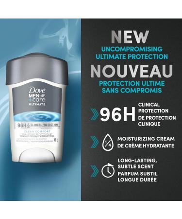 Dove Men+Care 96h Clinical Protection Antiperspirant Deodorant Stick Clean Comfort Scent #1 dermatologist recommended 48 g - Buy Online on GoSupps.com