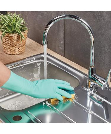 Spontex Daily Care Household Gloves - 100% FSC-Certified Latex with Recycled Cotton Lining Size M (7-7.5) 1 Pair (Pack of 2) - Eco-Friendly & Durable for All Cleaning Tasks - Buy Online on GoSupps.com