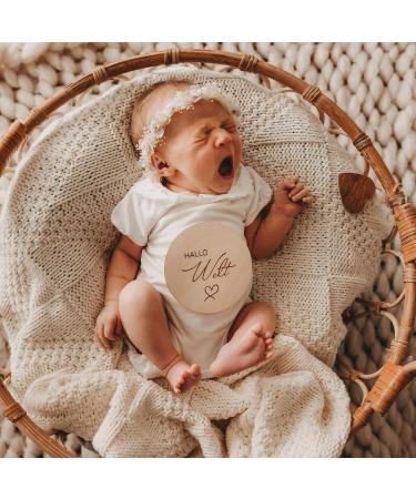 Holz Meilensteinkarten f r Babys 30 edle Holzscheiben als Geschenk zur Geburt oder Babyparty f r werdende M tter und Eltern - Buy Online on GoSupps.com