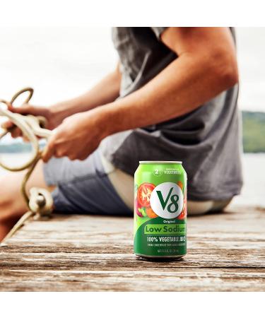 V8 Low Sodium Original 100 Vegetable Juice, Tomato Blend, 11.5 FL OZ Can (Pack of 24) - Buy Online on GoSupps.com
