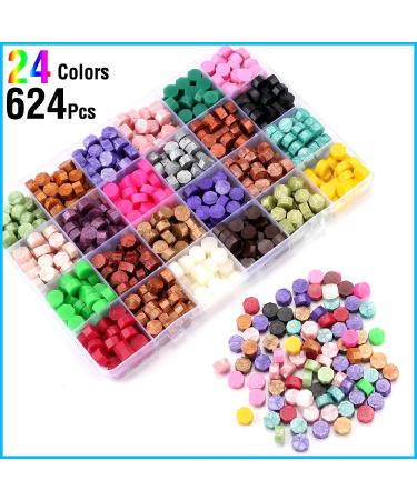 CHUHUAYUAN Wax Seal Stamp Kit with Gift Box  24 Colors and 624 Pcs Wax Seal Beads with Wax Seal Stamp  Sealing Wax Warmer  Wax Seal Metallic Pen and Envelope  Wax Seal Kit for Gift and Decoration - Buy Online on GoSupps.com