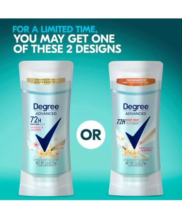 Degree Advanced Protection Antiperspirant Deodorant - Vanilla & Jasmine 72-Hour Sweat & Odor Control for Women 2.6 oz (Pack of 2) - International Shipping Available - Buy Online on GoSupps.com