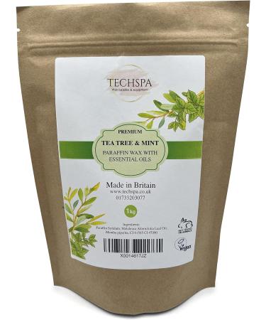 Techspa Tea Tree & Mint Paraffin Wax With Essential Oils Skin Therapeutic Treatment for Hands and Feet 1kg 1 kg (Pack of 1) - Buy Online on GoSupps.com