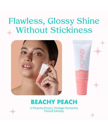 Kopari Beach Peach Lip Glossy - Moisturizing Lip Gloss | 1 Pack - Buy Online on GoSupps.com