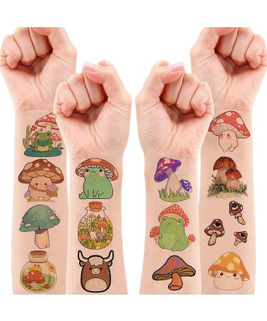 Mushroom Temporary Tattoos Sticker for Kids - 96Pcs Birthday Party Decorations & Gifts - Buy Online on GoSupps.com