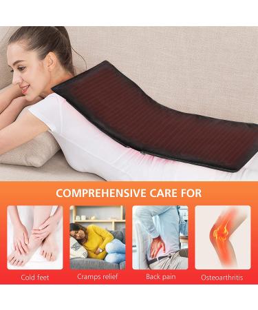Comfier 2-in-1 Foot Warmer & Heating Pad | Large Washable Size, 12V Safety Voltage | Auto Shut Off, Feet Warmer for Women & Men | Heating Blanket for Cramps - Dark Gray - Buy Online on GoSupps.com