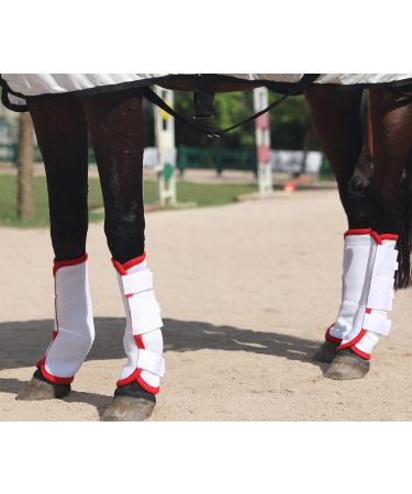 Horses Flying Boots - Ultimate Fly Protection for Horses | 4 Set COB White/Opulent Garden - Buy Online on GoSupps.com