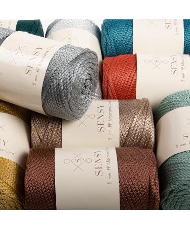 Sensy Premium 5mm 104 Yards Polyester Rope | 100% Polypropylene Cord | Macrame & Crochet Thread | Latte Color | Ideal Gift for Knitters - Buy Online on GoSupps.com