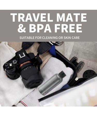 TOUREAL 100ML Travel Bottles Set - 5 Empty Plastic Cosmetic Bottles with Funnel & Flip Cap | Ideal for International Shipping - Buy Online on GoSupps.com