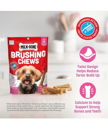 Milk-Bone Original Brushing Chews 48 Mini Dental Dog Treats - Daily Oral Care for Dogs - Buy Online on GoSupps.com