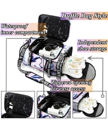 SDTAME Gym Duffle Bag Backpack with Shoe Compartment 4 ways Travel Backpack for Women and Men Multi-Functional Weekender bag with Waterproof Layer&Laptop Compartment for Fitness - Purple - Buy Online on GoSupps.com