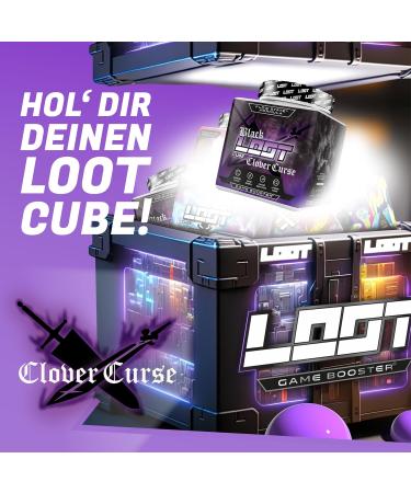 Loot Black Edition Clover Curse Game Booster | Flow-State Formula | 50 Servings (400g) | Caffeine & 20 High-Dose Ingredients | Black Currant & Blackberry - Buy Online on GoSupps.com