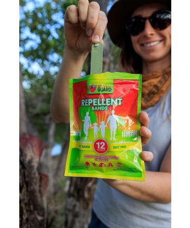 12 Pack Mosquito Guard Repellent Bands - Natural Citronella & Lemongrass Oil, DEET Free - Buy Online on GoSupps.com