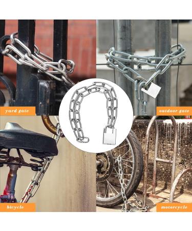 Buy 80cm Bicycle Chain Lock - Stainless Steel Motorcycle Lock with Padlock & Key for Maximum Theft Protection | Ideal for Garages Doors & Fences - Buy Online on GoSupps.com