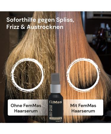 Femmas Haar-Serum 50ml | Argan Oil & Keratin Anti-Frizz Treatment for Dry Damaged Hair | Shine & Strengthen Hair Against Split Ends & Breakage - Buy Online on GoSupps.com