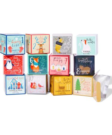 Thoughtfully Gourmet 12 Days of Christmas Hot Chocolate Gift Set - Festive Flavors Include Rocky Road, Cookies and Cream, Pumpkin Pie - Set of 12 - Buy Online on GoSupps.com