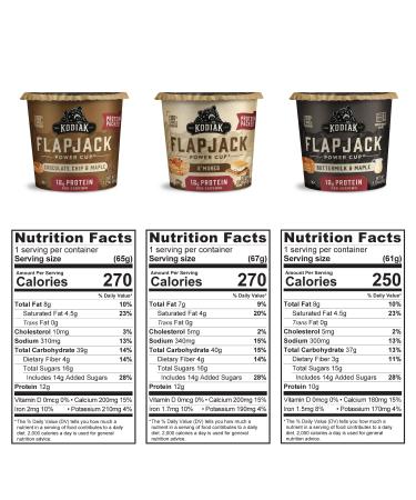 Kodiak Cakes Protein Pancake Power Cup Variety Pack - Buttermilk, Maple Chocolate Chip, S'mores - 12 Pack - Buy Online on GoSupps.com