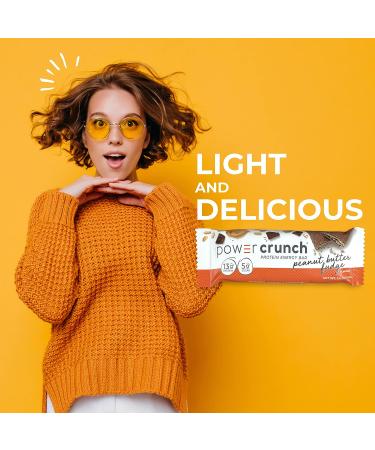 Power Crunch Peanut Butter Fudge Protein Wafer Bars - High Protein Snacks (12 Count) - Delicious Taste! - Buy Online on GoSupps.com