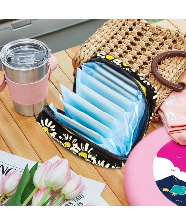 MUOOUM Menstrual Pad Pockets with Zipper - Women's Tampon Organizer (Golden Butterfly Lotus) - 4.7x6.6x6.6 in - Buy Online on GoSupps.com