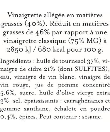 Maille Light Vinaigrette Apple Cider Vinegar Shallot Fruity and Sour Notes 36cL - Buy Online on GoSupps.com