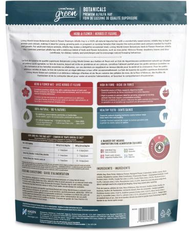 Living World Green Botanicals Premium Alfalfa Hay Herb & Flower Mix 680 g (24 oz) - Buy Online on GoSupps.com