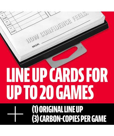 Franklin Sports MLB Baseball + Softball Lineup Cards - Set of 25 Game Sheets with Holder - Ideal for Coaches and Managers - Buy Online on GoSupps.com
