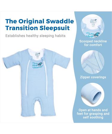 Baby Merlin's Magic Sleepsuit - 100% Cotton Transition Swaddle - Blue - 3-6 Months - Buy Online on GoSupps.com