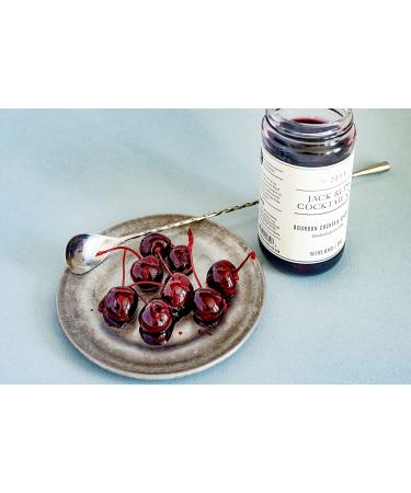Jack Rudy Cocktail Co Bourbon Barrel Aged Cherries 13.5 Fl Oz - Handcrafted Tart Oregon Cherries for Old Fashioned & Manhattan Whiskey - Gourmet Cocktail Essential - Buy Online on GoSupps.com