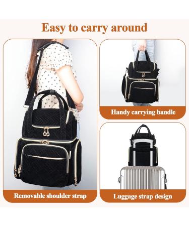 Nail Polish Organizer Holds 70 Bottles with Nail Lamp Bag - Travel Nail Polish Case with Tools Storage Pockets - Black (Patent Pending) - Buy Online on GoSupps.com