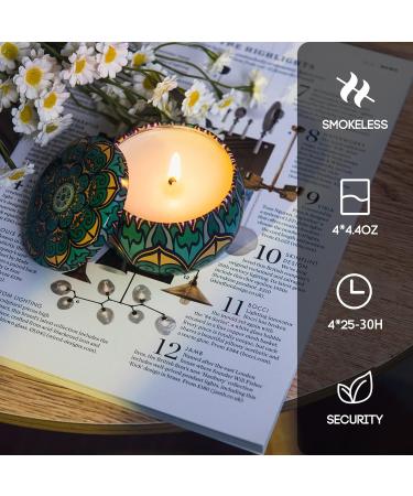 Fragrance Candles Gift Set for Women | Aromatherapy 4-Pack - 120h Burn Time - Essential Oil Stress Relief | Ideal for Christmas & Birthdays - Buy Online on GoSupps.com