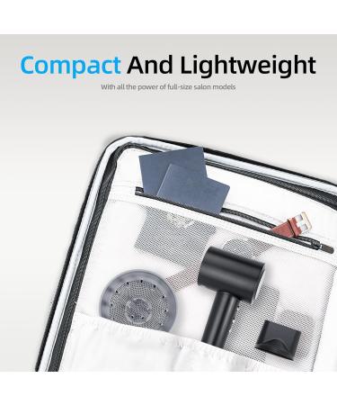 High Speed Hair Dryer with Diffuser - EVELYN Ionic Hair Dryer for No Heat Damage & Frizz Control 110 000RPM Fast Drying Compact & Professional Use Black - Buy Online on GoSupps.com